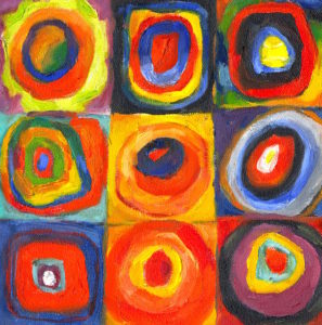 Margie Moss Impressionist Paintings Kandinsky Farbstude Quadrate