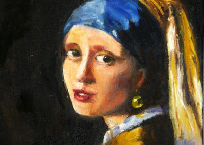 Margie Moss Impressionist Reproductions Girl Pearl Earring Tennis Ball