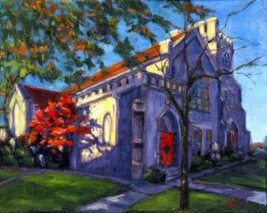 Margie Moss Impressionist Paintings St. Philip's Church