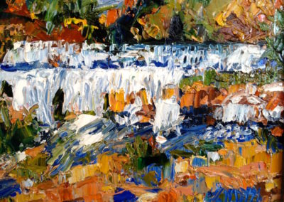 Margie Moss Impressionist Paintings Waterfall