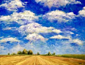 Margie Moss Impressionist Paintings Kansas Sky
