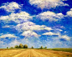 Margie Moss Impressionist Paintings Kansas Sky