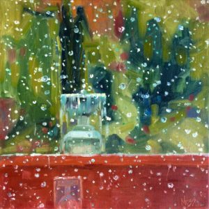 Margie Moss Impressionist Paintings Rain