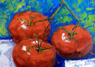 Margie Moss Impressionist Paintings Red Tomatoes